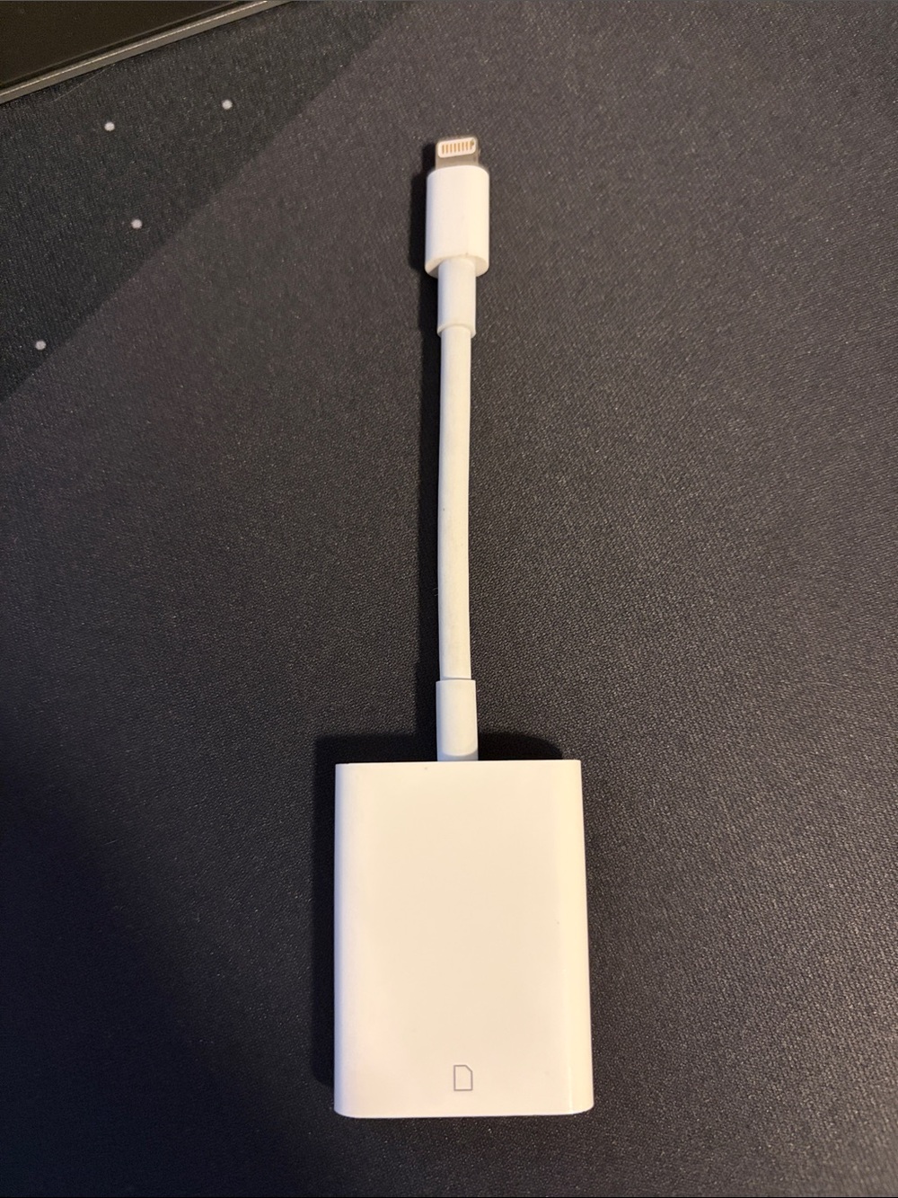Apple White Lightning to SD card reader for photos